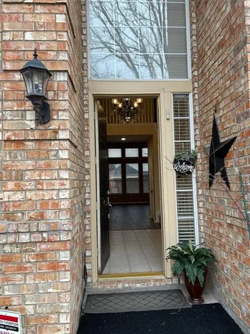 a view of a door of the house