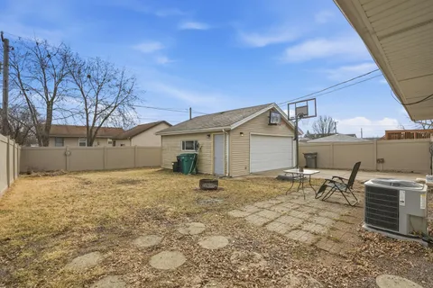 a view of a house with a patio
