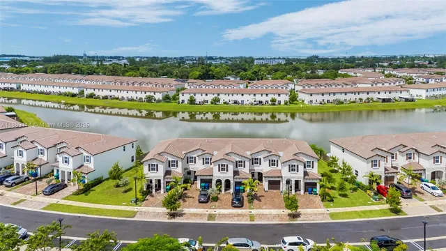 an aerial view of a city