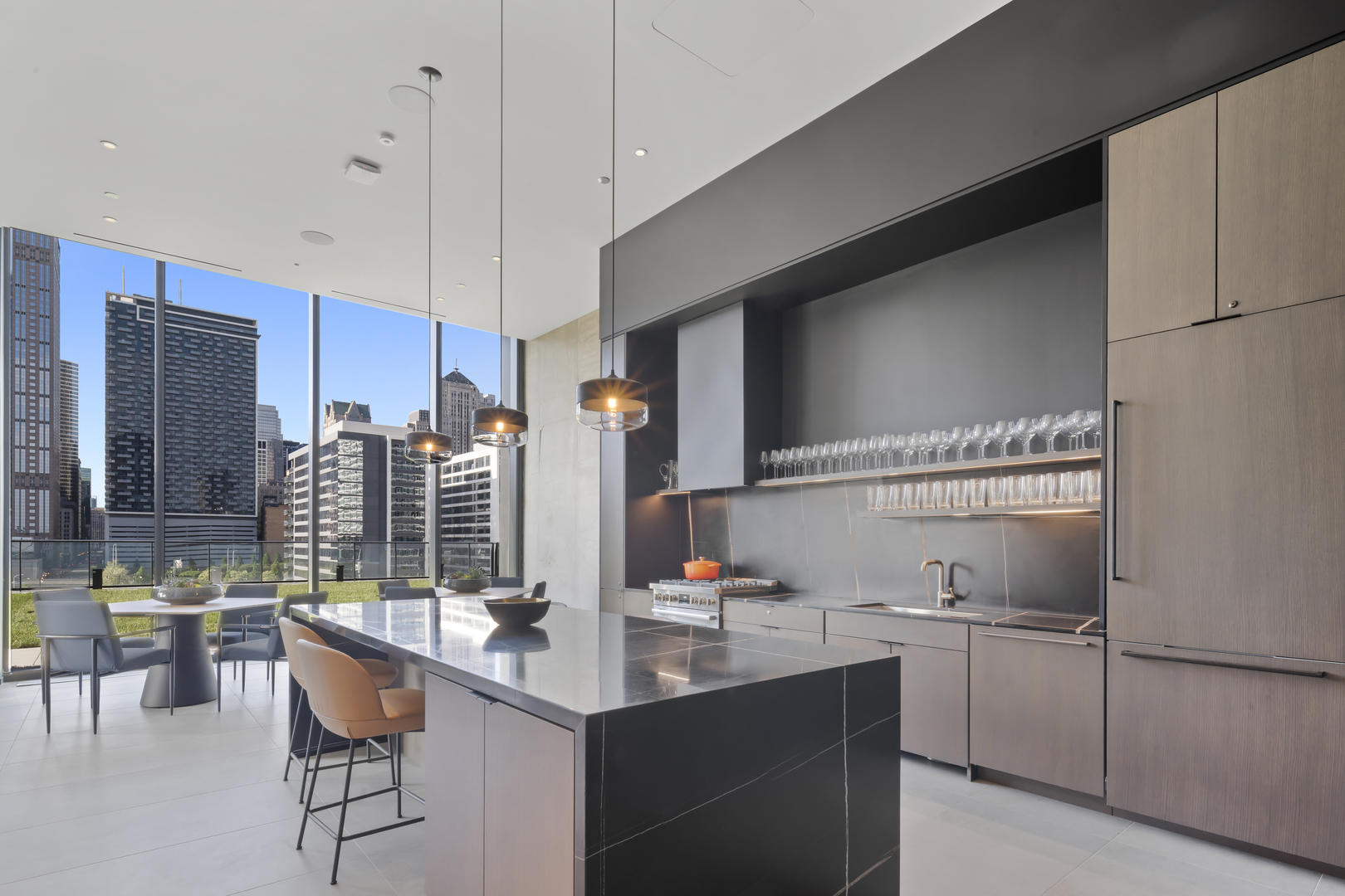 234 West Polk Street, Unit 2708 Chicago, IL 60607 - Photo 16 of 16 a kitchen with a sink cabinets and window