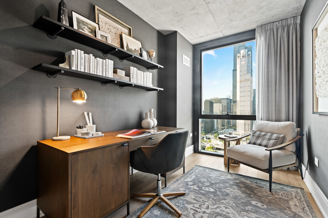 234 West Polk Street, Unit 2708 Chicago, IL 60607 - Photo 6 of 16 a work room with furniture and a window