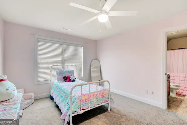 a view of road and houses