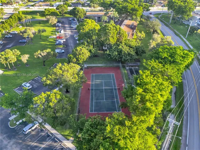 a view of a garden with a flower