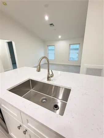 a close view of sink and tap