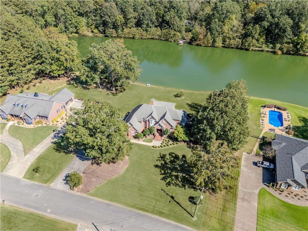 48 Fox Croft Road Rome, GA 30165 - Photo 16 of 69 an aerial view of a house with a yard and lake view