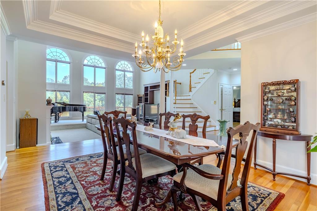 48 Fox Croft Road Rome, GA 30165 - Photo 25 of 69 a view of a dining room with furniture window and wooden floor