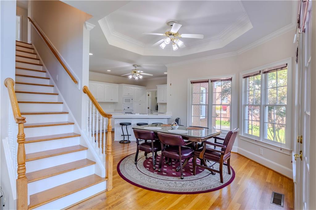 48 Fox Croft Road Rome, GA 30165 - Photo 29 of 69 a view of a dining room with furniture window and wooden floor