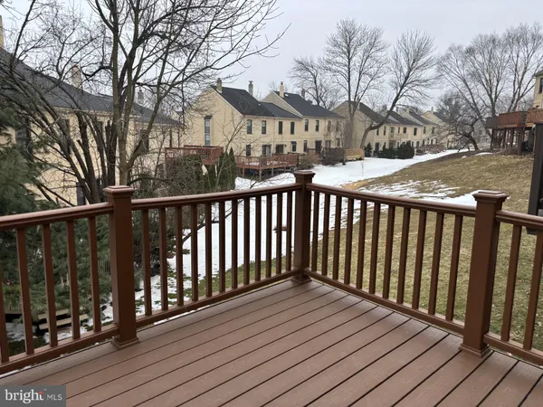 a view of wooden deck