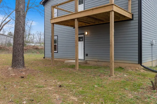 a backyard of a house