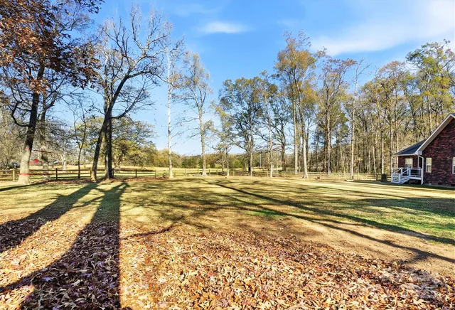 a view of a swimming pool with an outdoor space