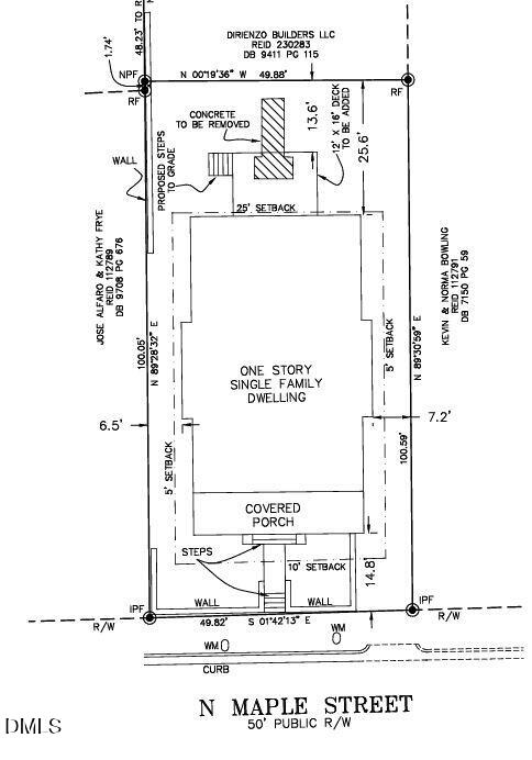 606 North Maple Street Durham, NC 27703 - Photo 47 of 50 Plot Plan Snip