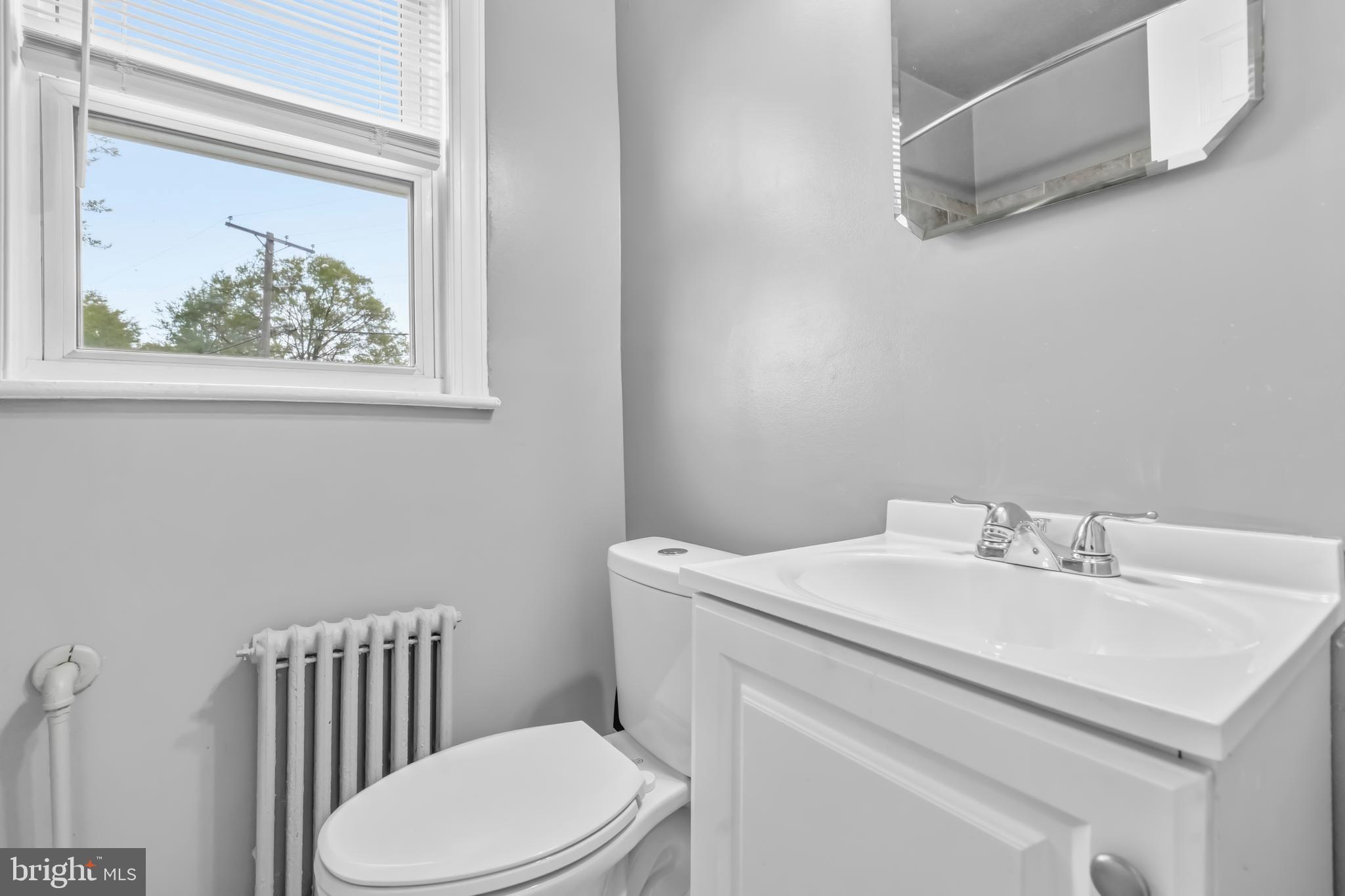 520 49th Street Northeast Washington, DC 20019 - Photo 21 of 38 a bathroom with a sink a toilet and a mirror
