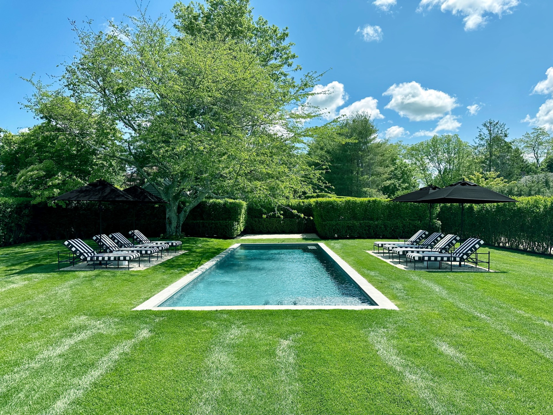 67 Norris Lane Bridgehampton, NY 11937 - Photo 3 of 32 a view of a garden with lawn chairs and a fire pit