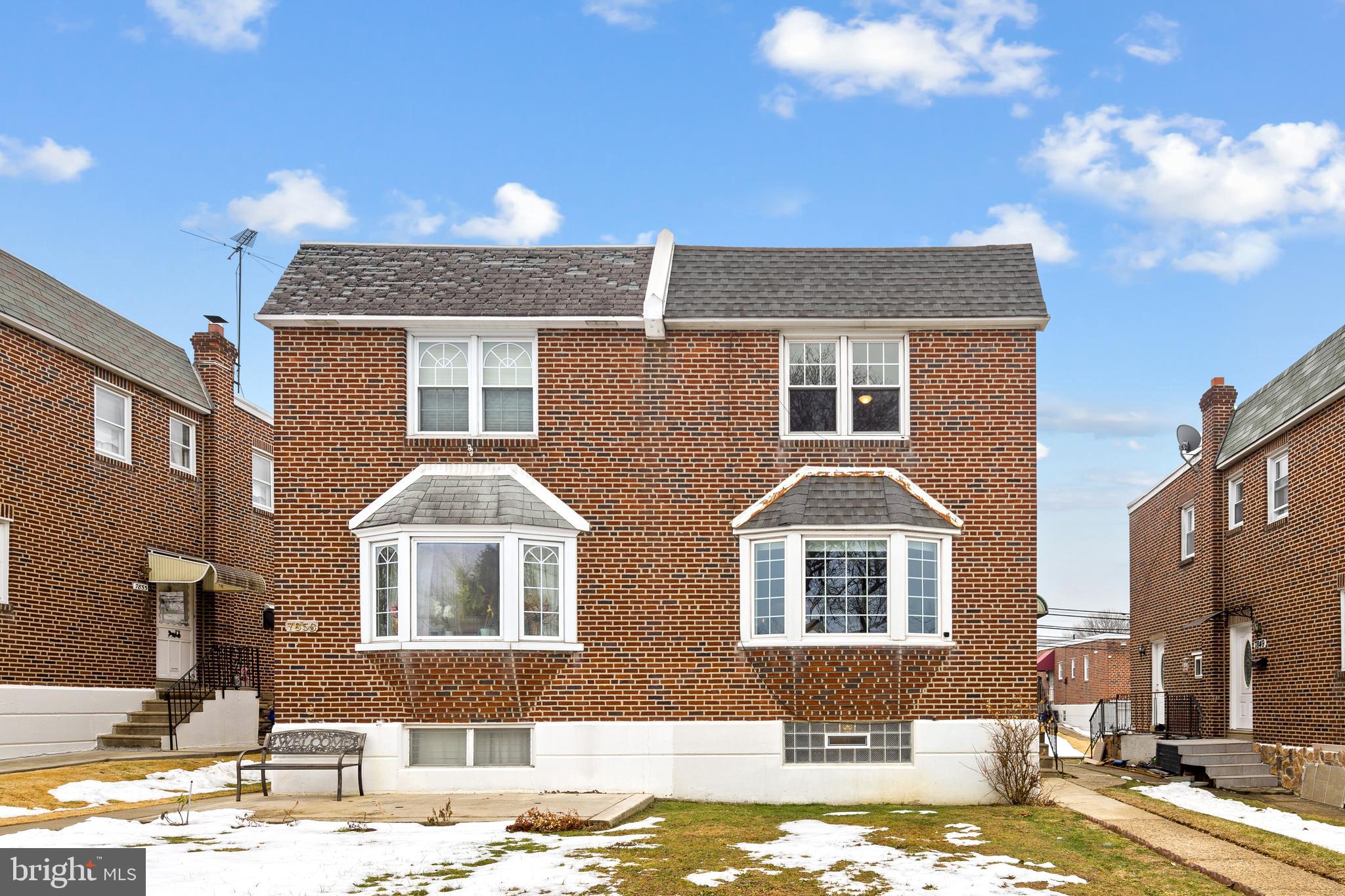a front view of a house