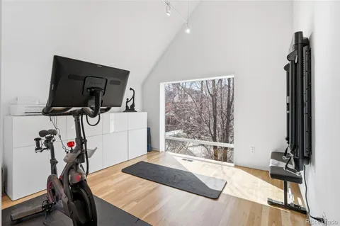 a view of a living room with furniture