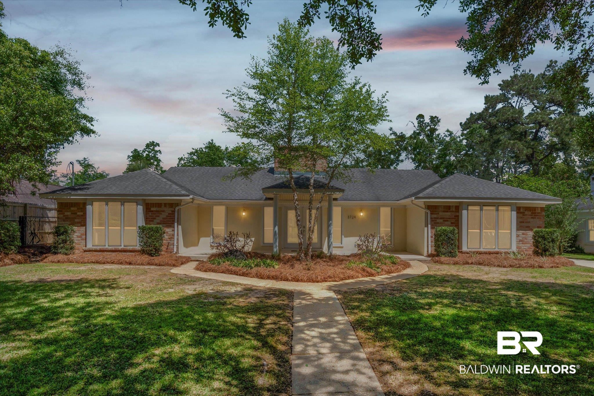 3724 Claridge Road South Mobile, AL 36608 - Photo 1 of 42 Ranch-style home with brick siding, a lawn, and roof with shingles