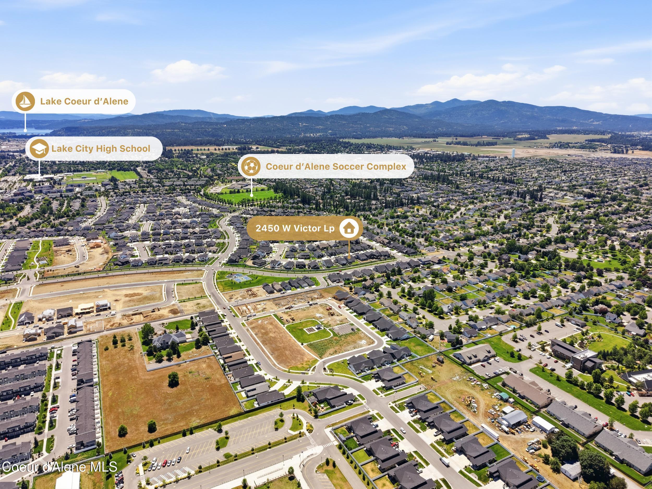 2450 West Victor Loop Coeur D'Alene, ID 83815 - Photo 46 of 49 Aerial with Locators