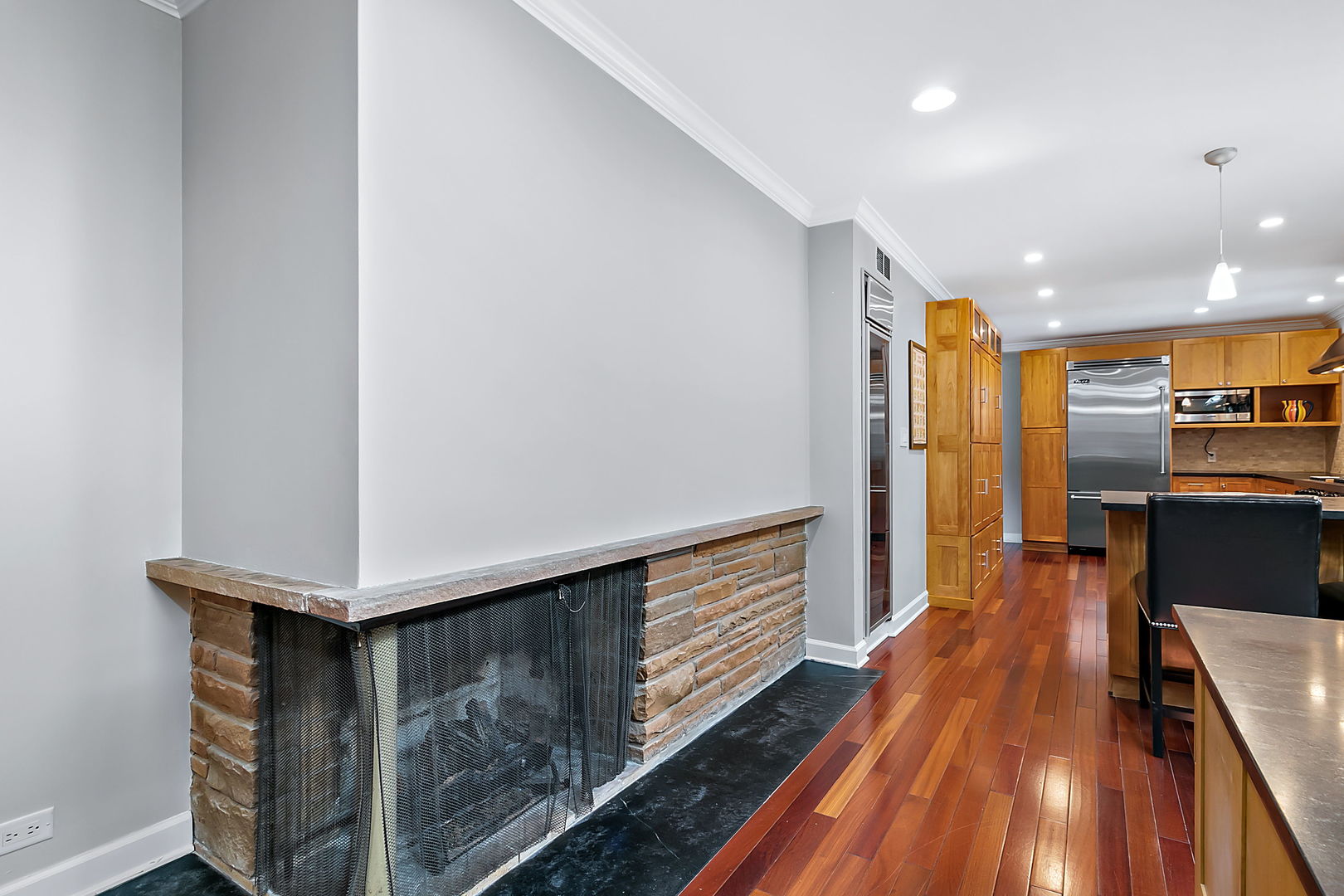 379 Audubon Road Riverside, IL 60546 - Photo 17 of 37 a view of a hallway with wooden floor