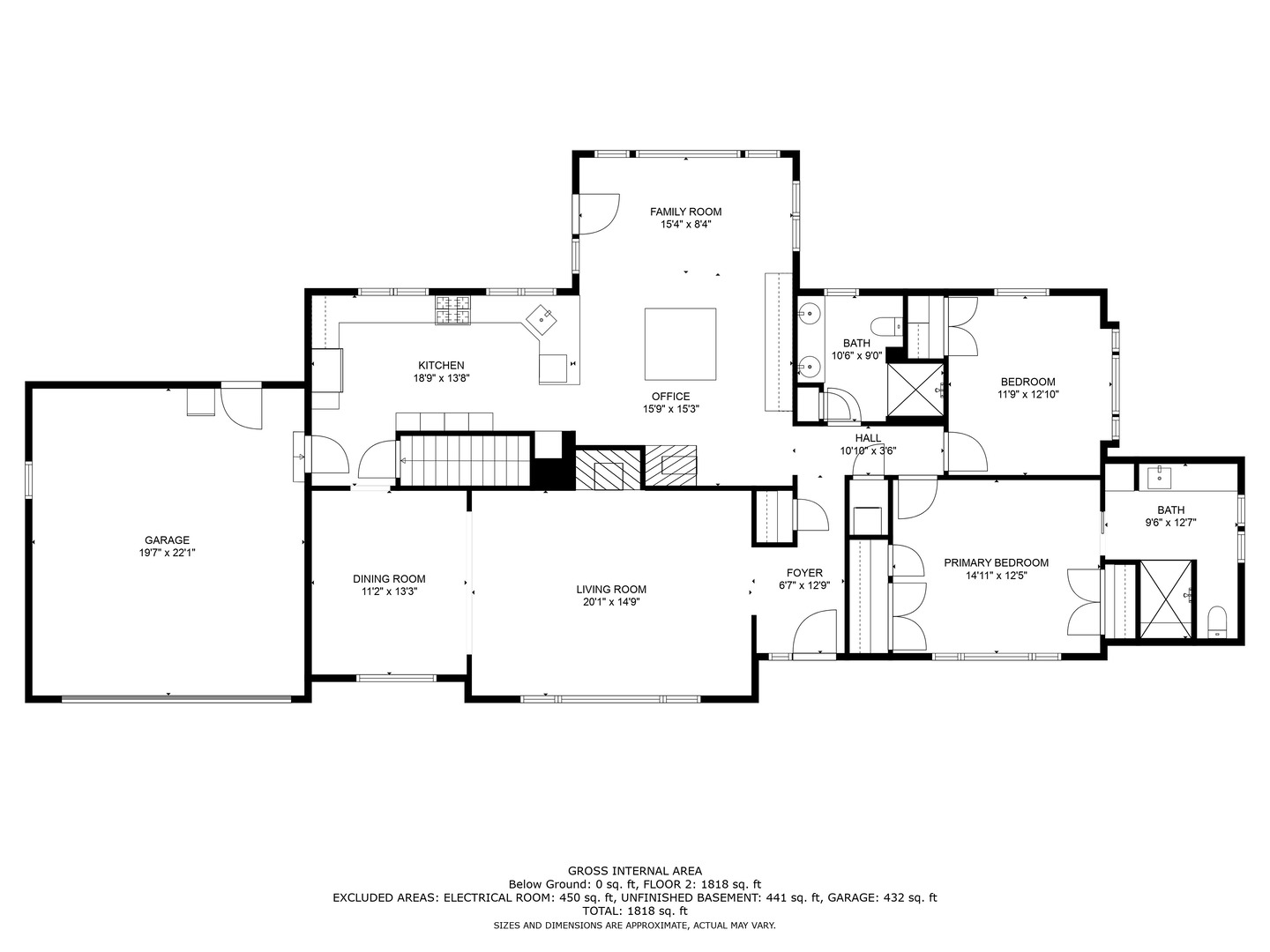 379 Audubon Road Riverside, IL 60546 - Photo 37 of 37 a black and white photo of a floor plan