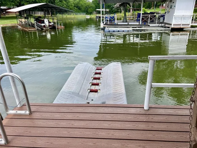 a house view with a lake view