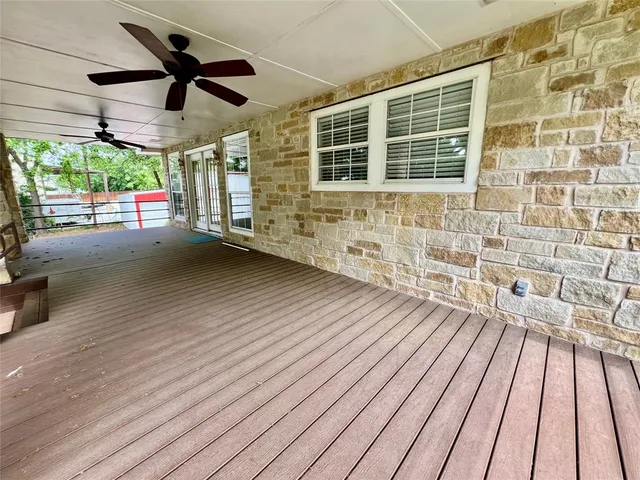 a view of a roof deck