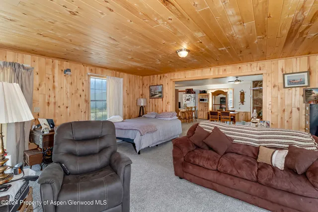 a view of an ocean and a mountain