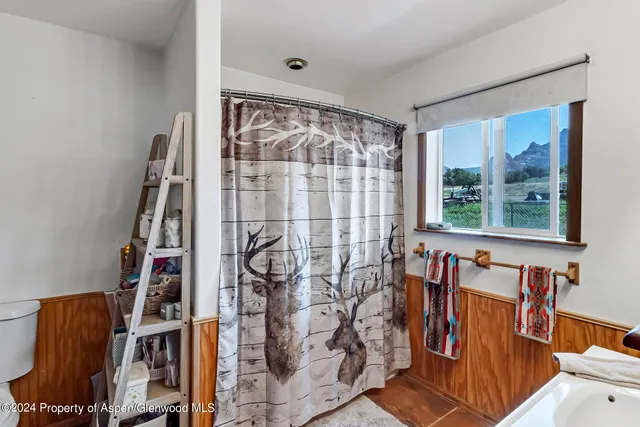 a view of an ocean with a mountain