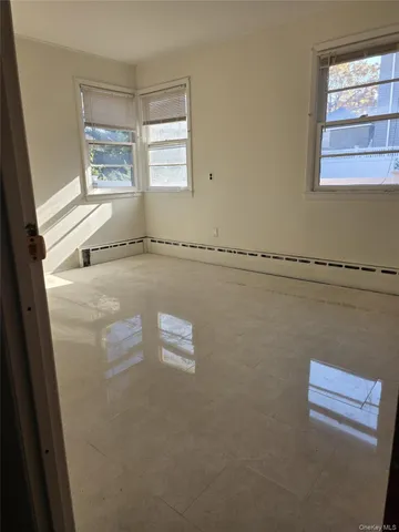 a view of a refrigerator in a room