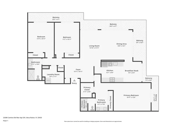 $399,900 | 23200 Camino Del Mar, Unit 201, Boca Raton, FL 33433