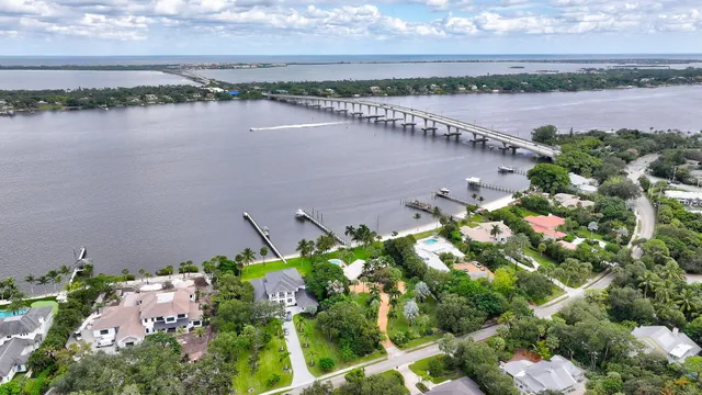 a view of a lake with a city view