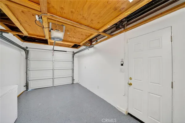 a view of a garage