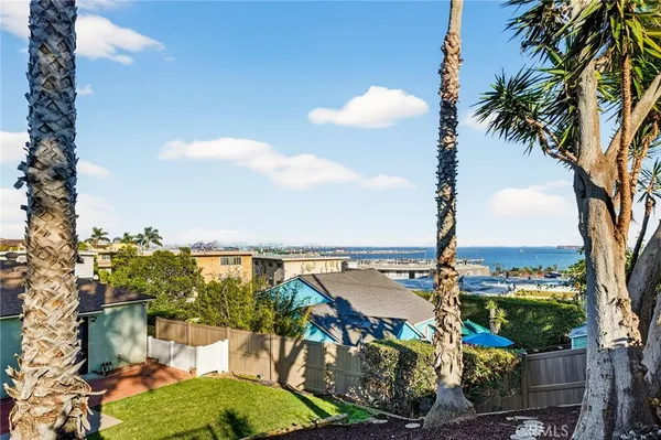 a view of a city and ocean view