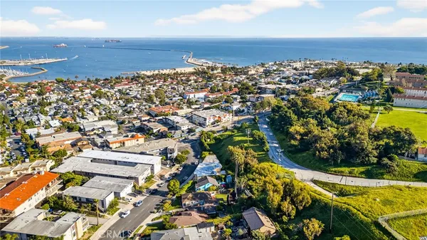 an aerial view of a city