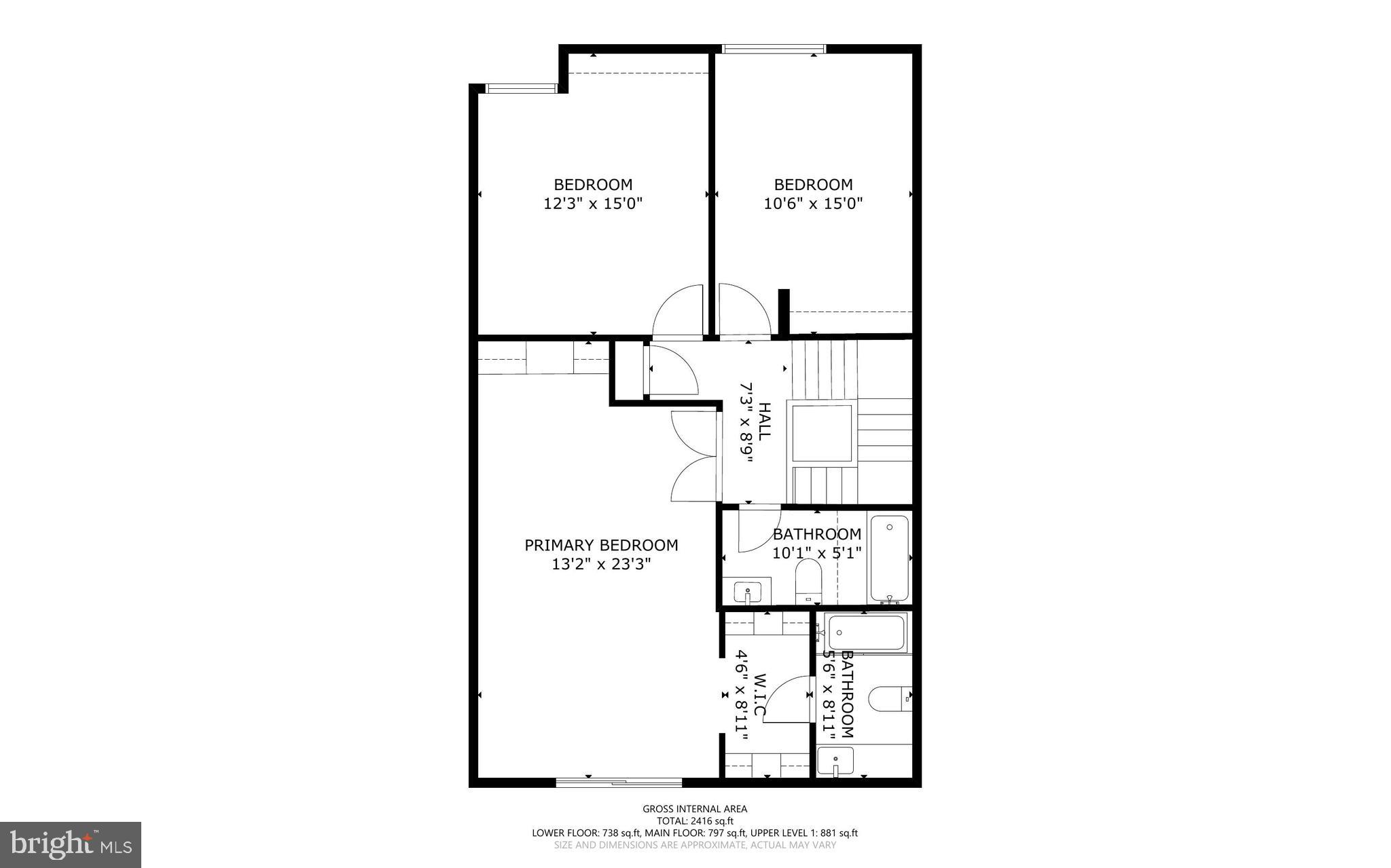11701 Newbridge Court Reston, VA 20191 - Photo 63 of 64 Upper Level Floor Plan