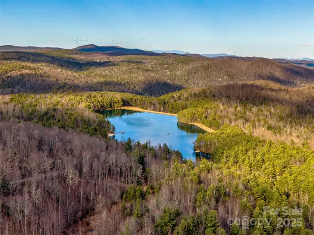 a view of lake and mountain