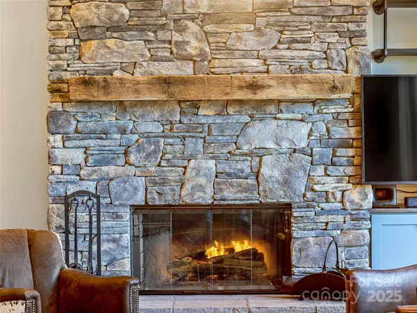 a room with fireplace