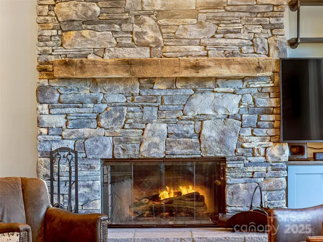 a room with fireplace