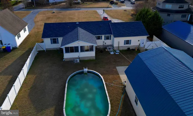 a aerial view of a house