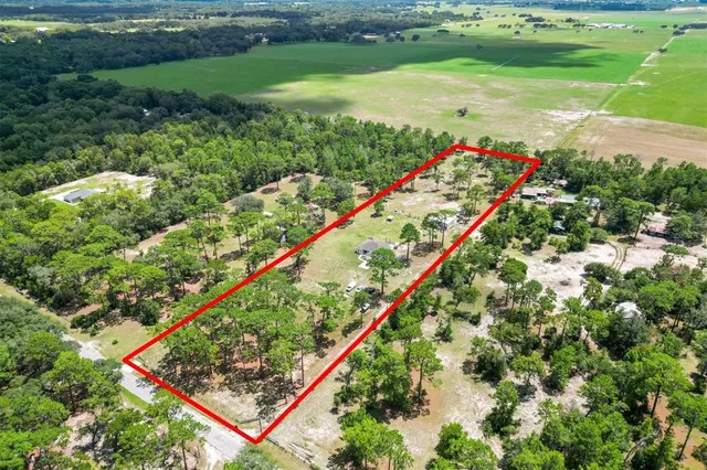 a view of a lush green field