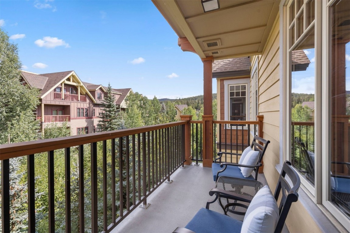 610 Columbine Road, Unit 6307 Breckenridge, CO 80424 - Photo 13 of 36 a view of balcony with furniture