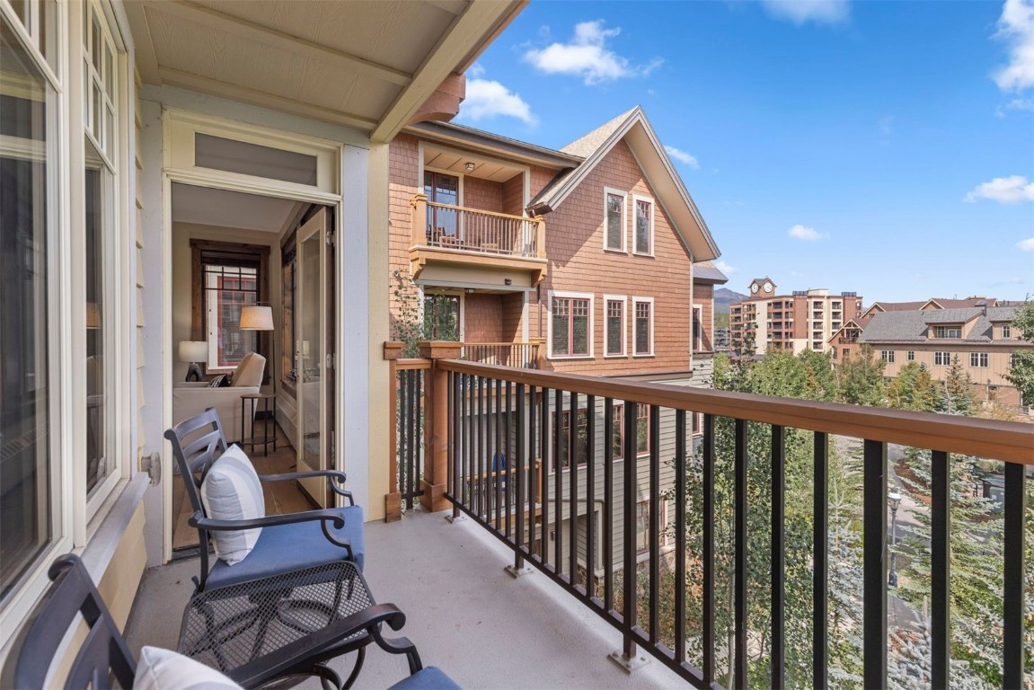610 Columbine Road, Unit 6307 Breckenridge, CO 80424 - Photo 14 of 36 a view of a two chairs in the balcony