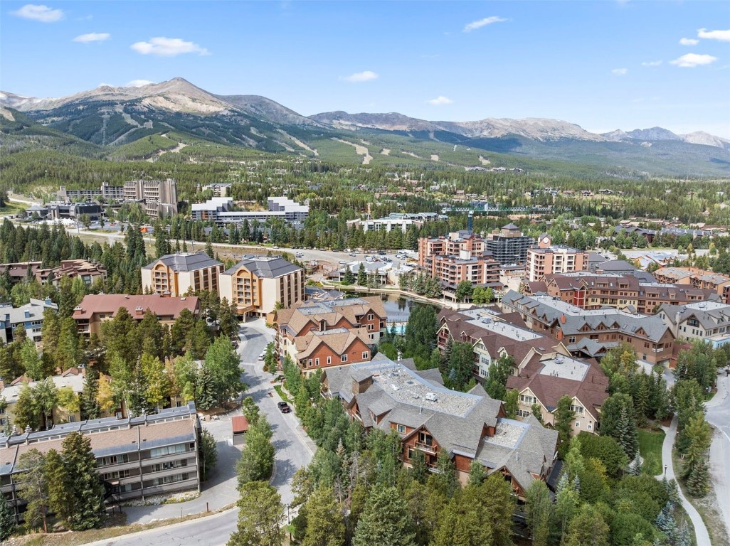 610 Columbine Road, Unit 6307 Breckenridge, CO 80424 - Photo 34 of 36 a view of a city with mountains in the background