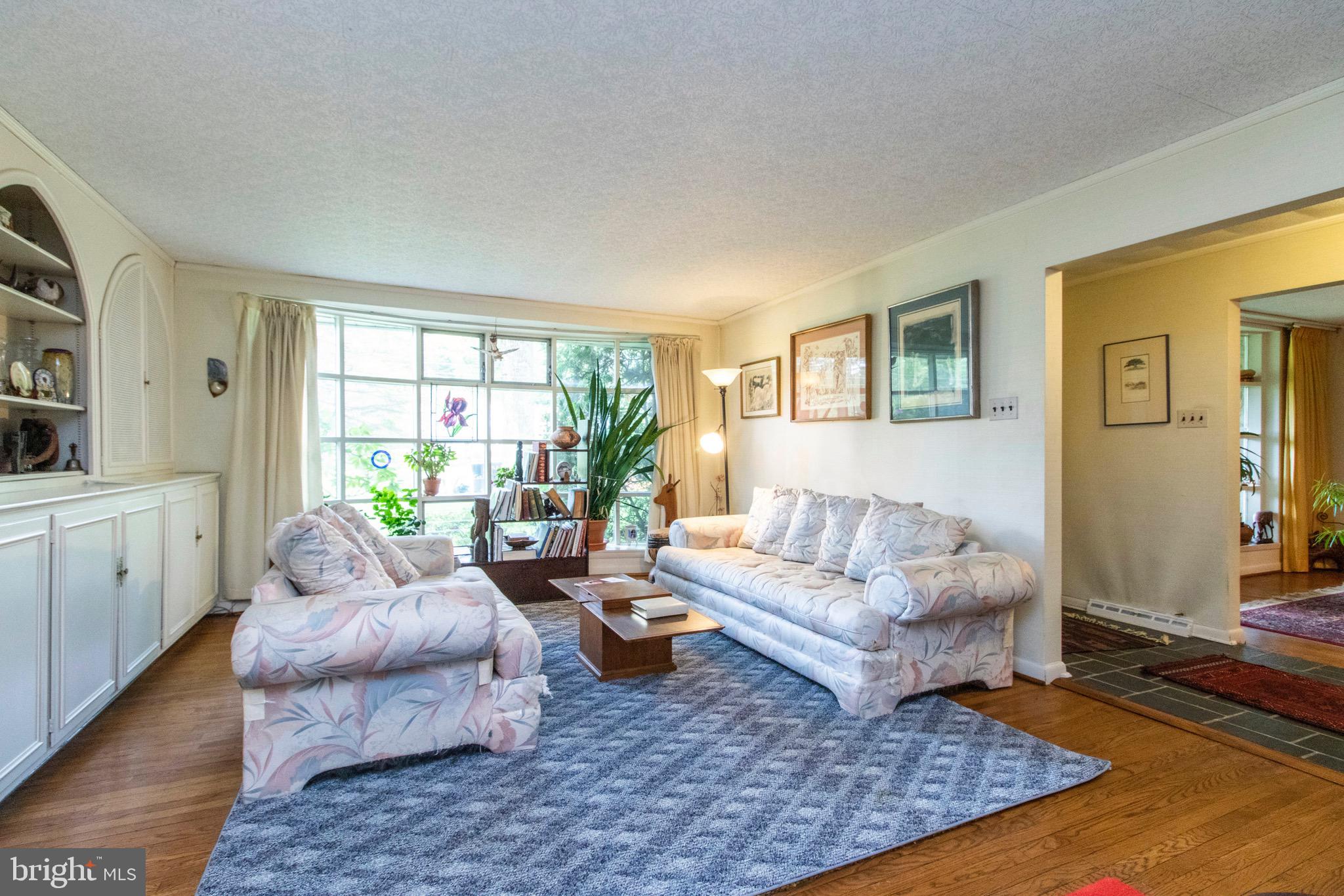 1841 Cobden Road Glenside, PA 19038 - Photo 4 of 20 Living room built Ins large Bay window