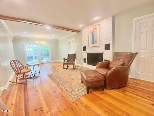 4400 Currie Court Raleigh, NC 27613 - Photo 13 of 35 a living room with furniture fireplace and a table