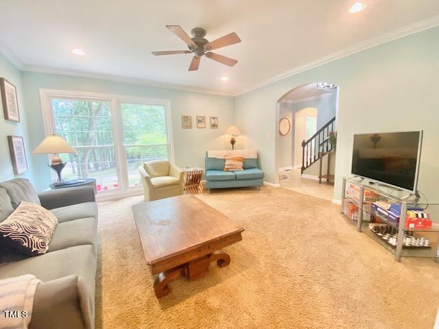4400 Currie Court Raleigh, NC 27613 - Photo 14 of 35 a living room with furniture and a flat screen tv