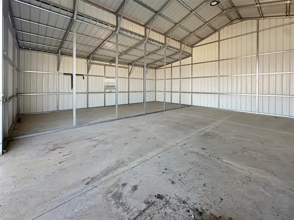 a view of a room with racks