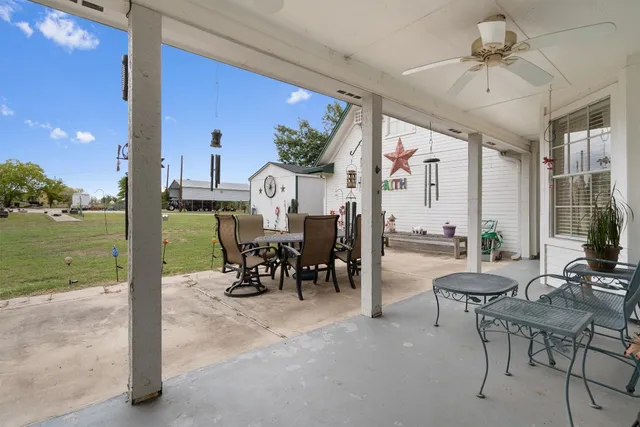a view of a lobby with furniture and garden