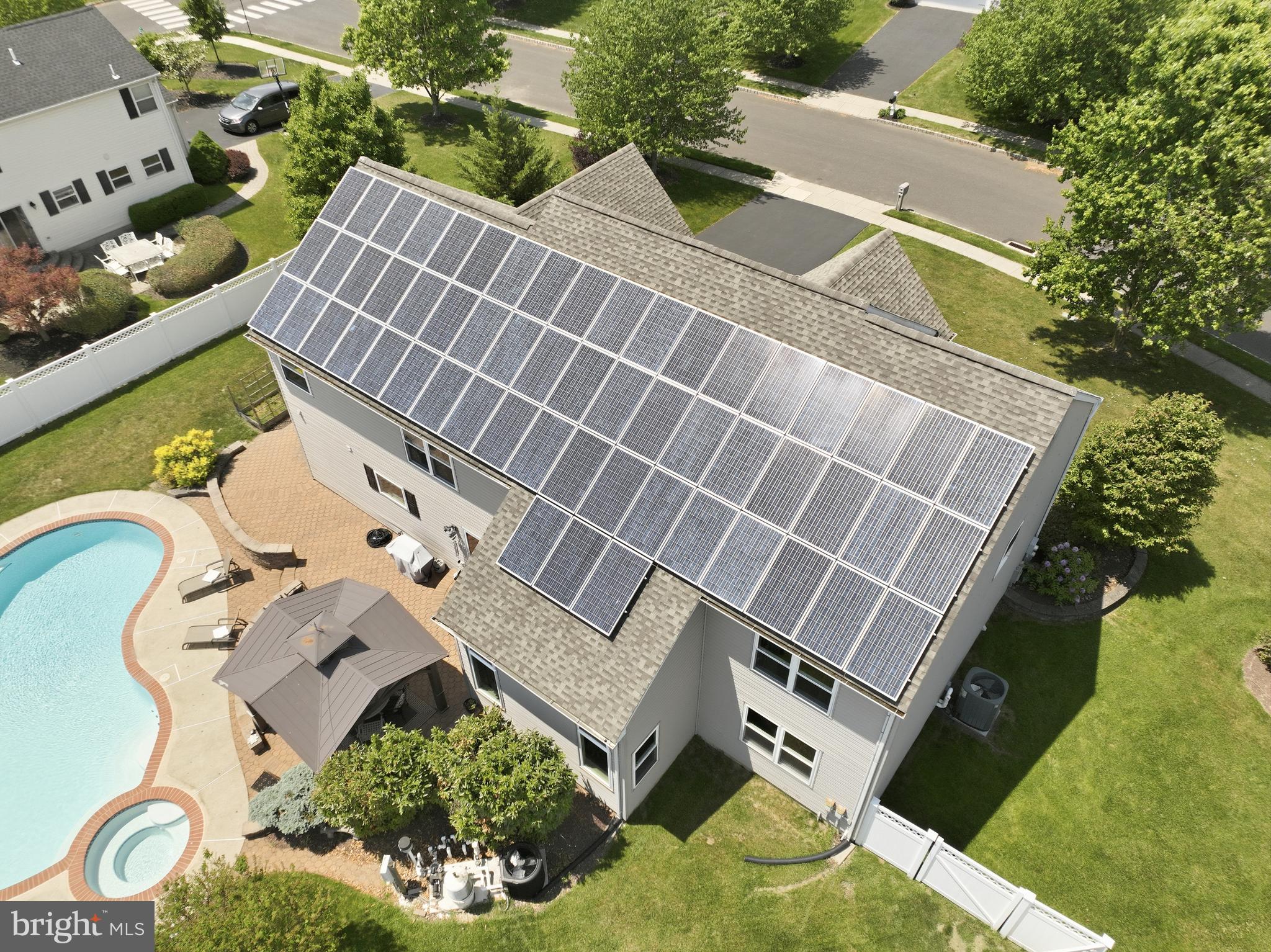 332 Evening Walk Lane Warrington, PA 18976 - Photo 40 of 41 Aerial view - solar panels