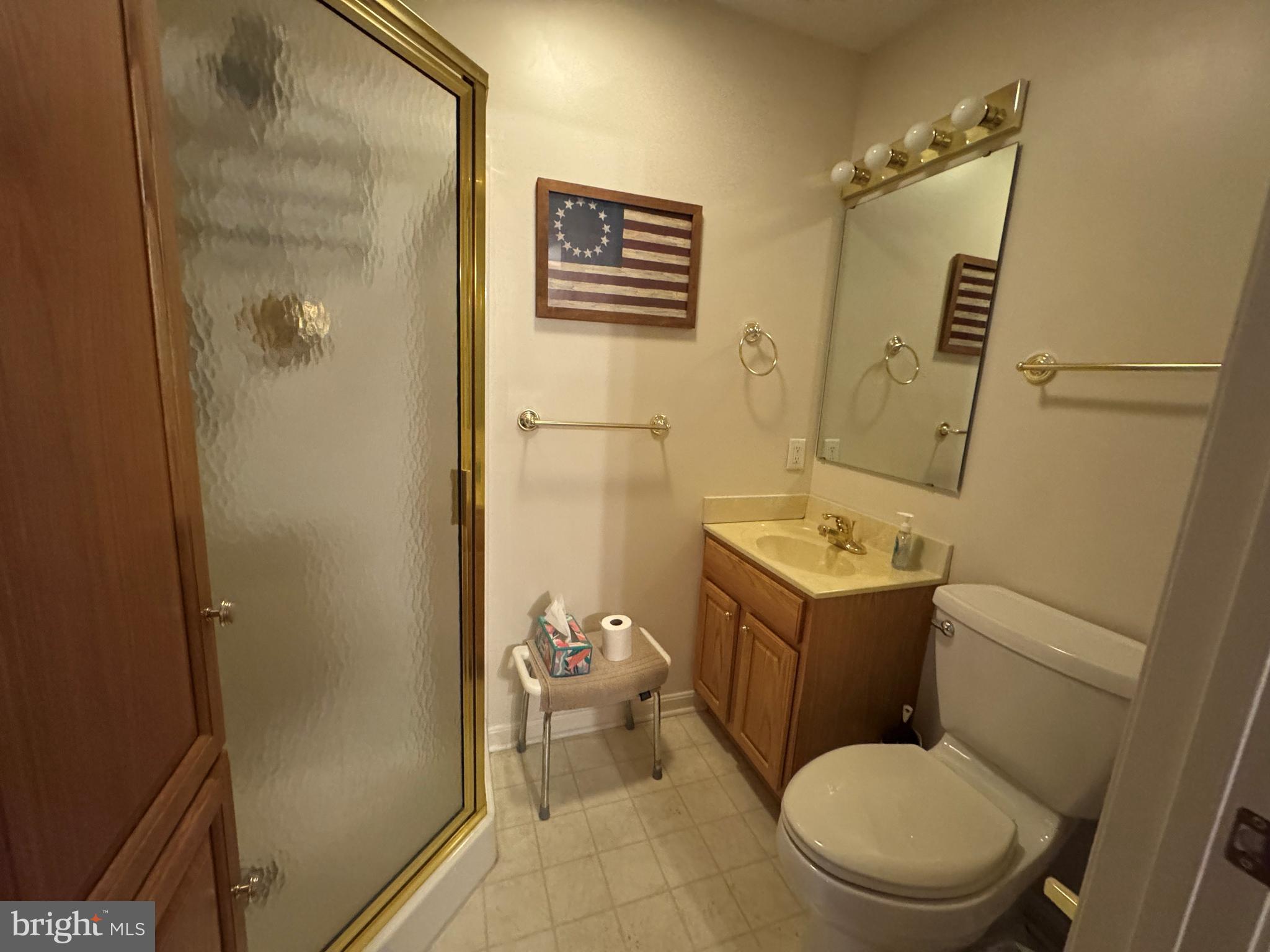 720 Naples Drive Hagerstown, MD 21740 - Photo 12 of 19 a white toilet sitting next to a bathroom sink and a shower