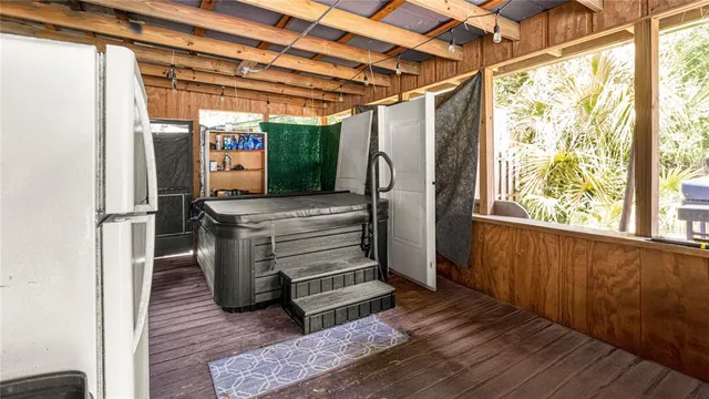 a outdoor space with furniture